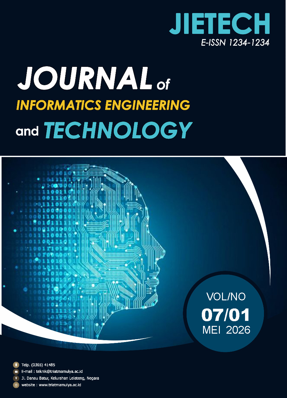 					View Vol. 7 No. 01 (2026): Journal of Informatics Engineering and Technology (JIETECH)
				